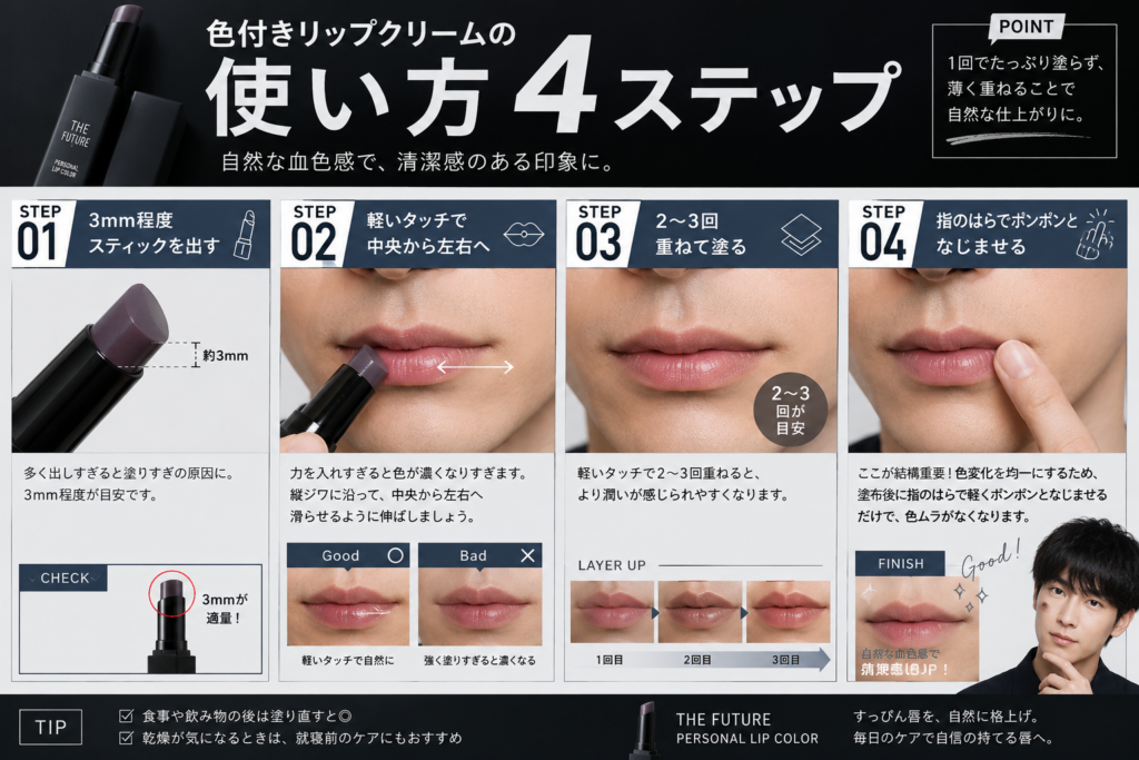 バレない正しい使い方・塗り方ステップ
