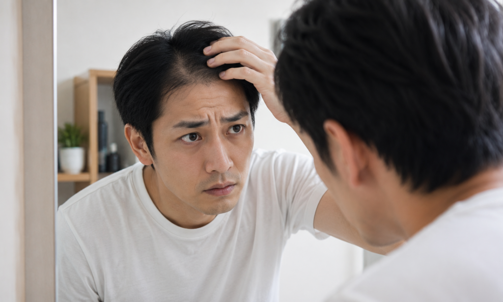 髪の薄毛を気にする人