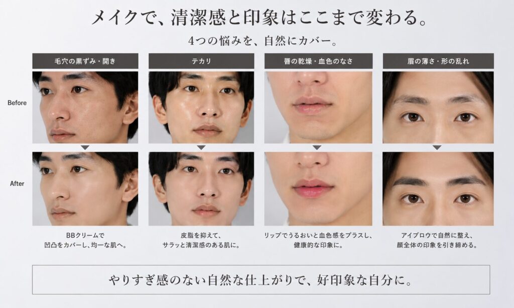「清潔感」は努力で作れる 男性 メイク