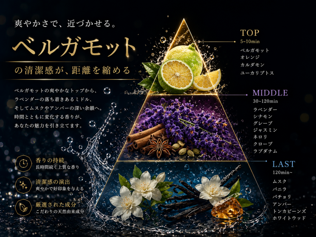 香りの詳細 3段階の変化 MAGINA