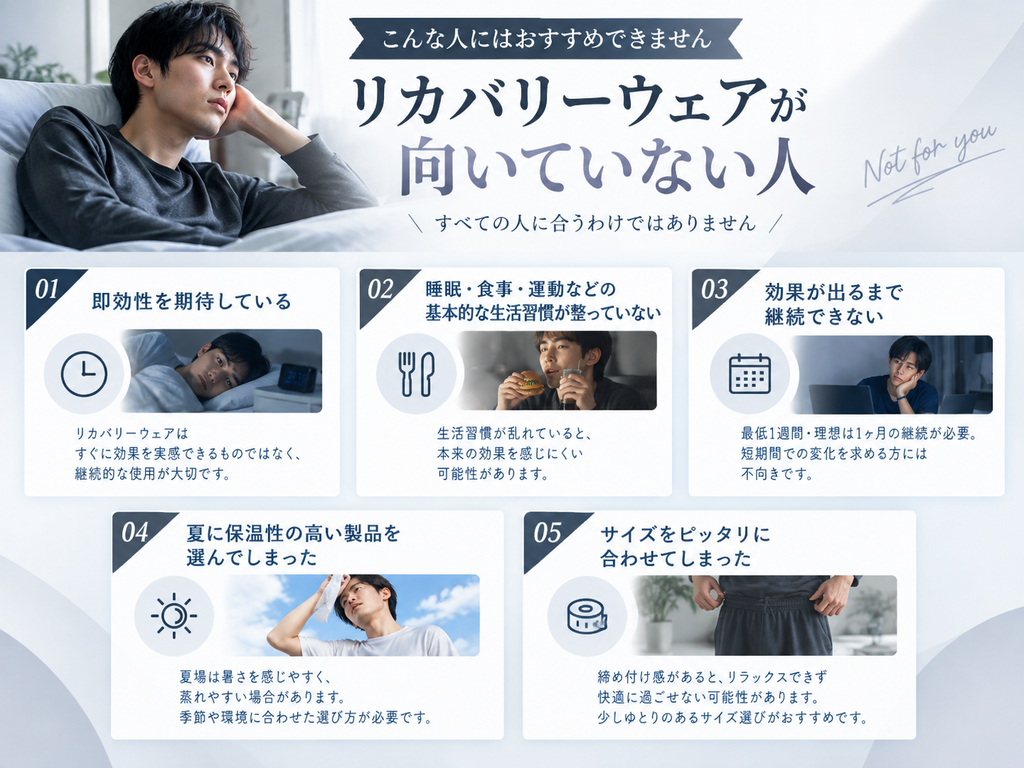 向いていない人 リカバリーウェア