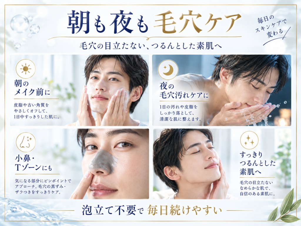 使用タイミングと頻度 ビオレ おうちdeエステ ディープクレイ洗顔